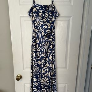 House of Harlow 1960 beautiful blue and white dress